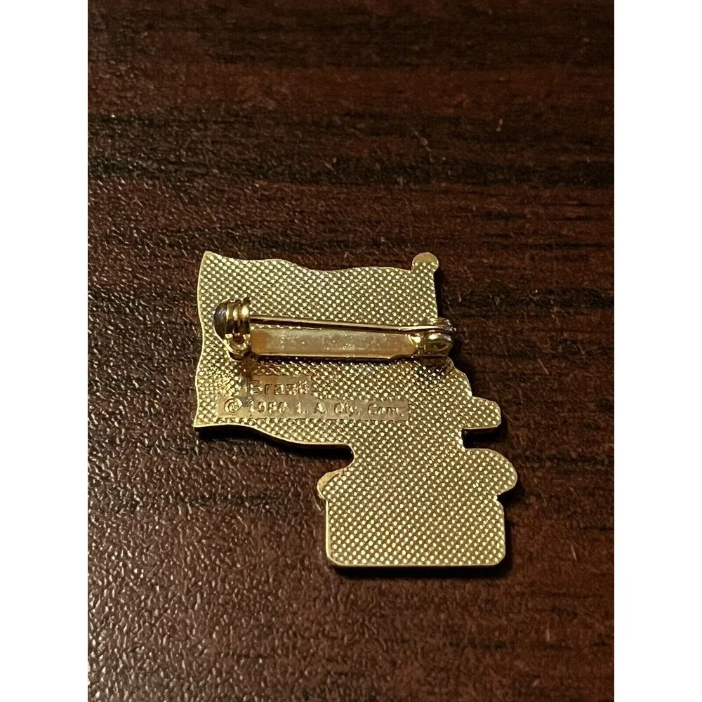 Vintage 1984 Los Angeles Olympics Coca Cola Sam Eagle Brazil Flag Lapel Pin‎